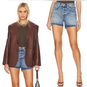 AGOLDE “Parker Long” High Rise Jean Shorts Size 30 Excellent Condition!